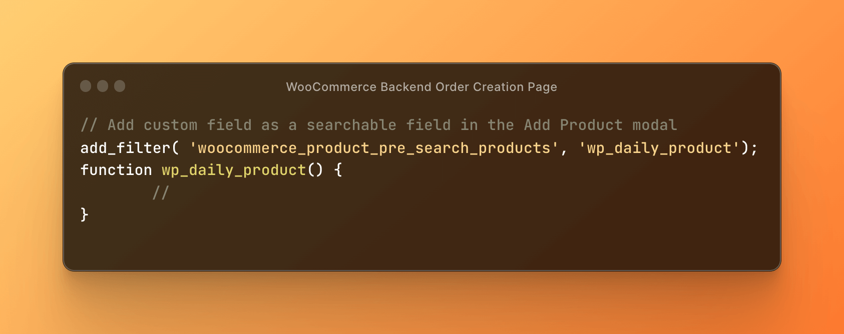 WooCommerce Backend Order Creation Page